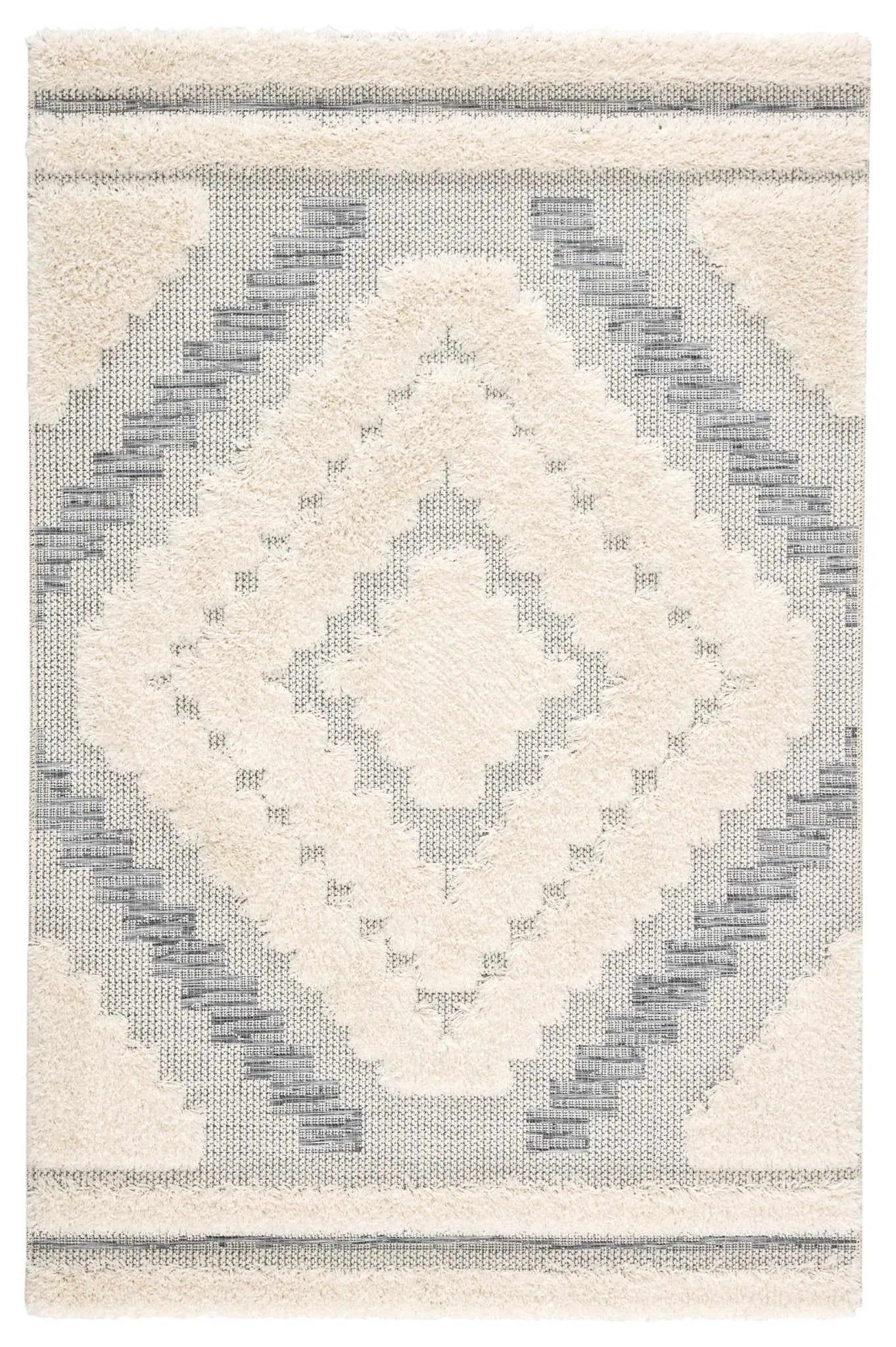 Parades PAD01 Sani Gray/Cream Rug - Baconco