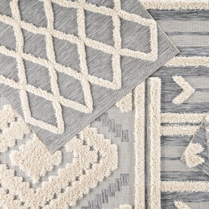 Parades PAD01 Sani Gray/Cream Rug - Baconco