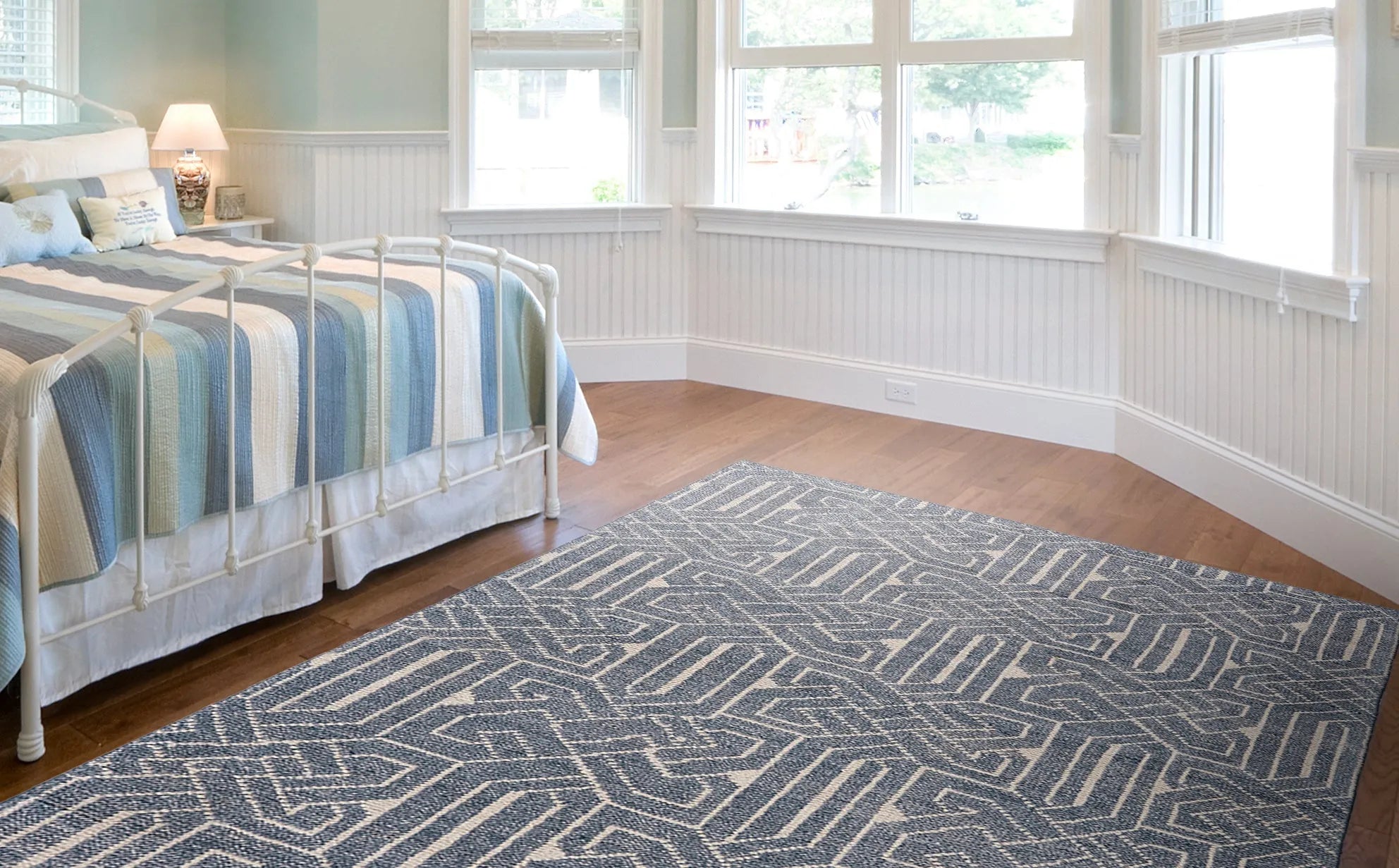 Parker I11I6051 Blue/Ivory Rug - Baconco