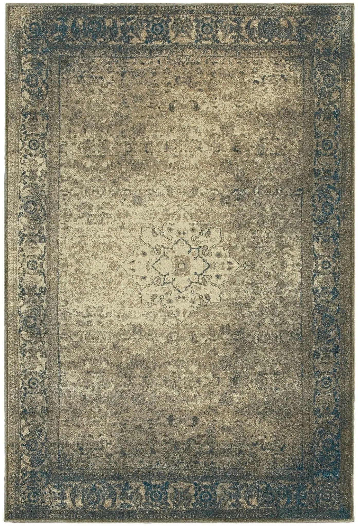 Pasha 1330e Blue/ Beige Rug - Baconco