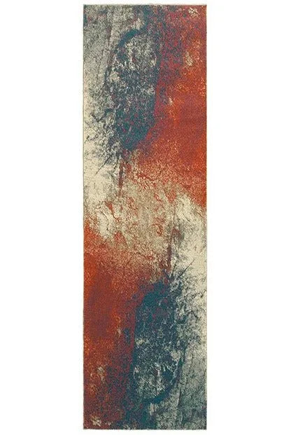 Pasha 1334e Beige/ Orange Rug - Baconco