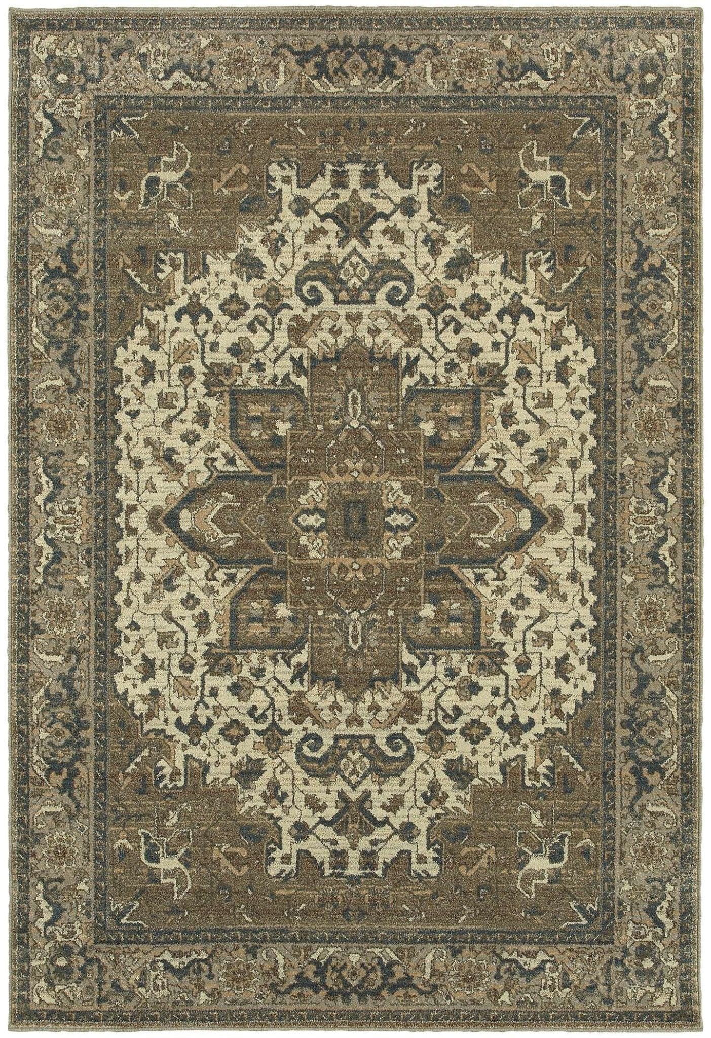 Pasha 5991d Ivory/ Grey Rug - Baconco