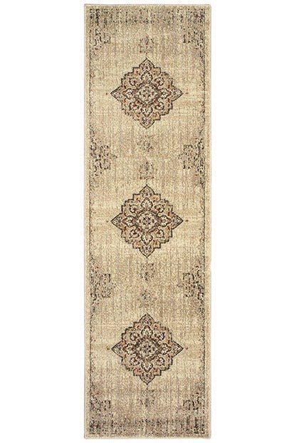 Pasha 72j Ivory/ Brown Rug - Baconco