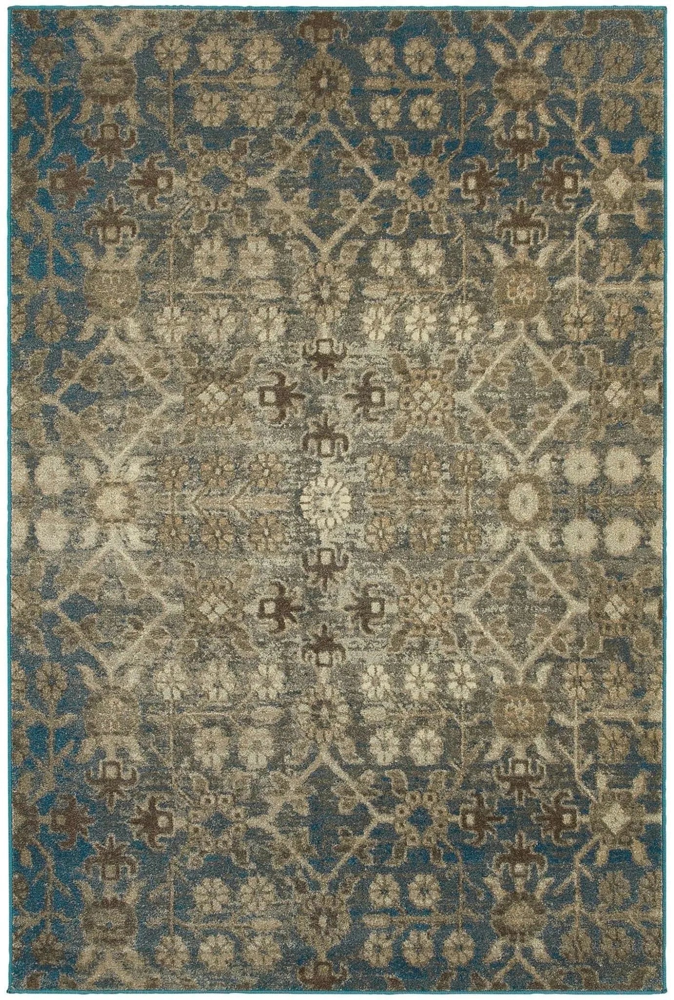 Pasha 8020l Beige/ Blue Rug - Baconco