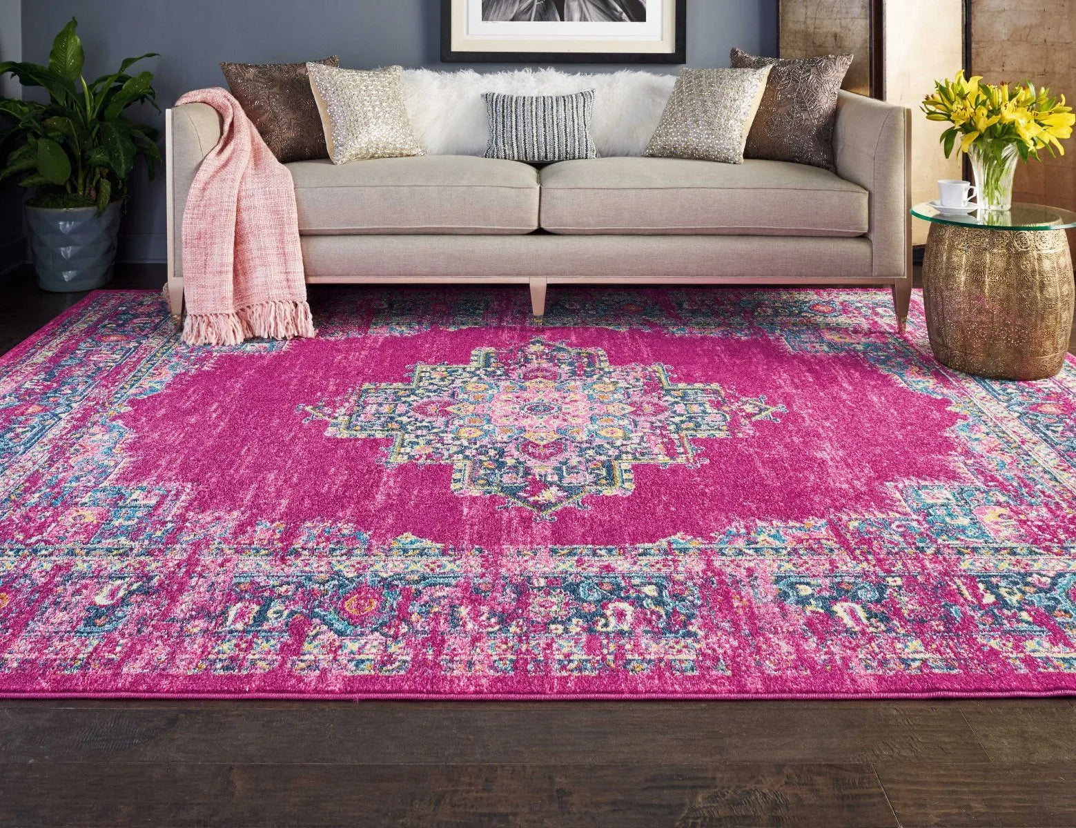 Passion Psn03 Fuchsia Rug - Baconco