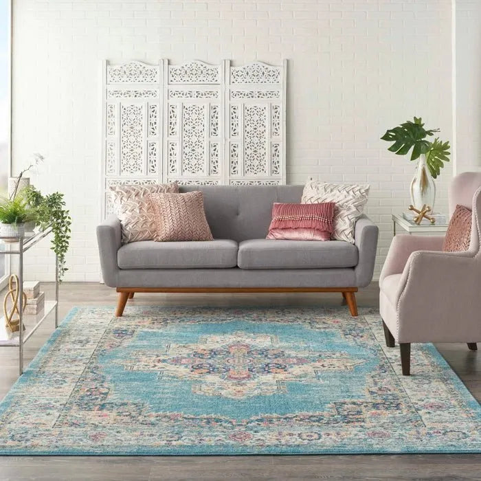 Passion PSN03 Light Blue Rug - Baconco