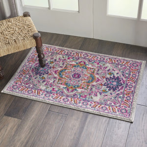 Passion Psn20 Light Grey Pink Rug - Baconco