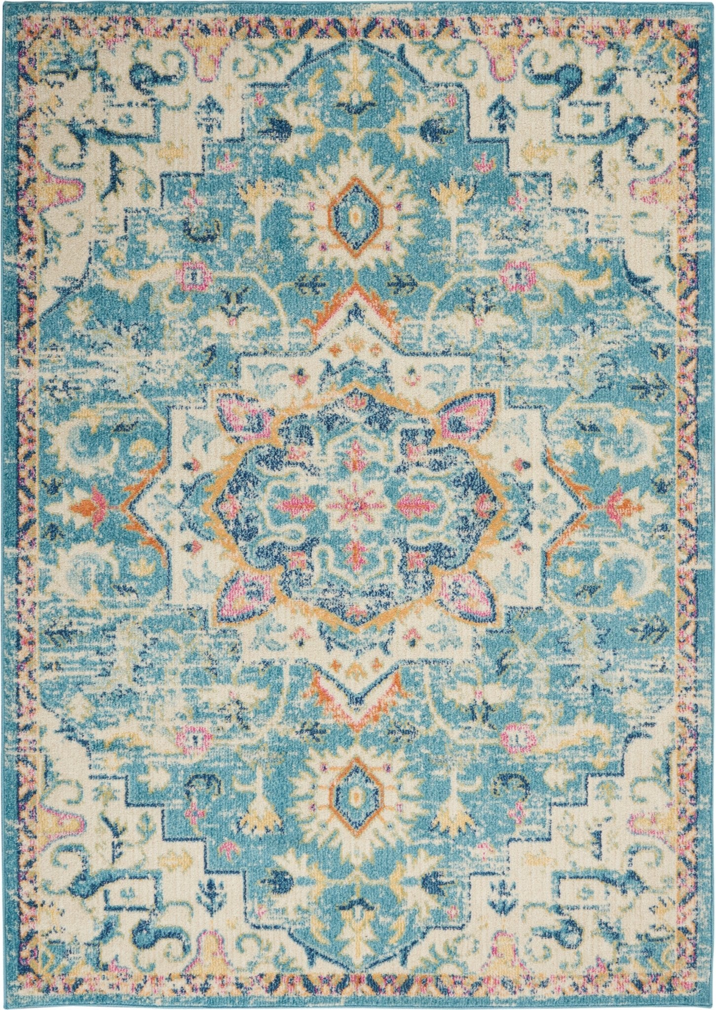 Passion PSN25 Ivory/Light Blue Rug - Baconco