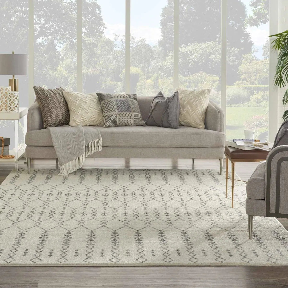 Passion PSN40 Ivory/Grey Rug - Baconco