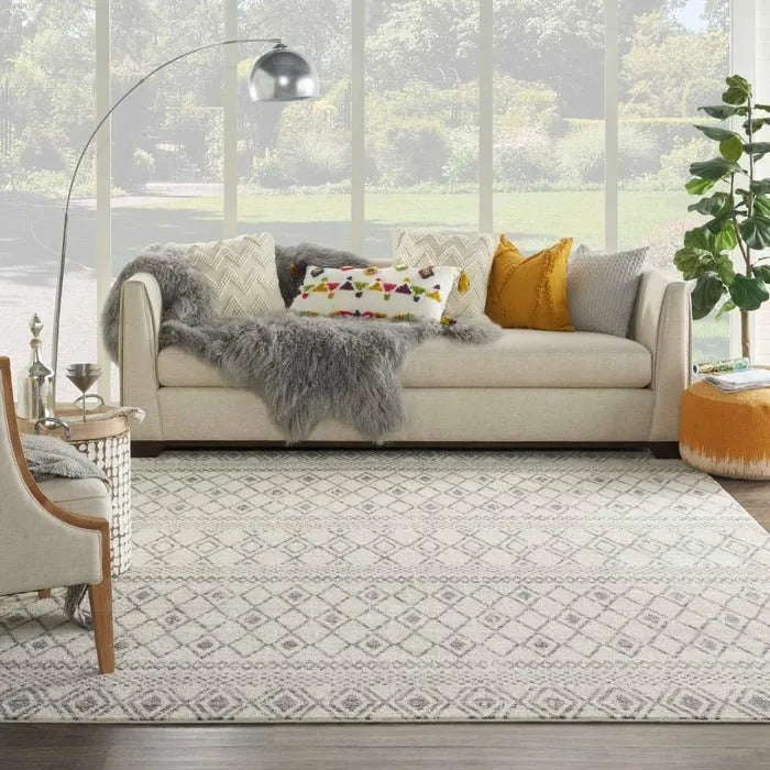 Passion PSN41 Ivory/Grey Rug - Baconco