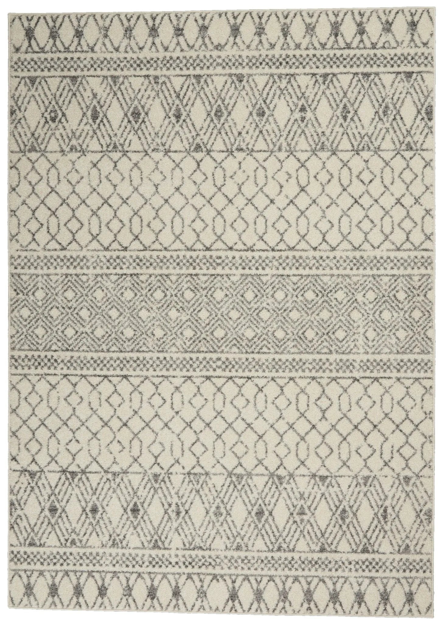 Passion PSN43 Ivory/Grey Rug - Baconco