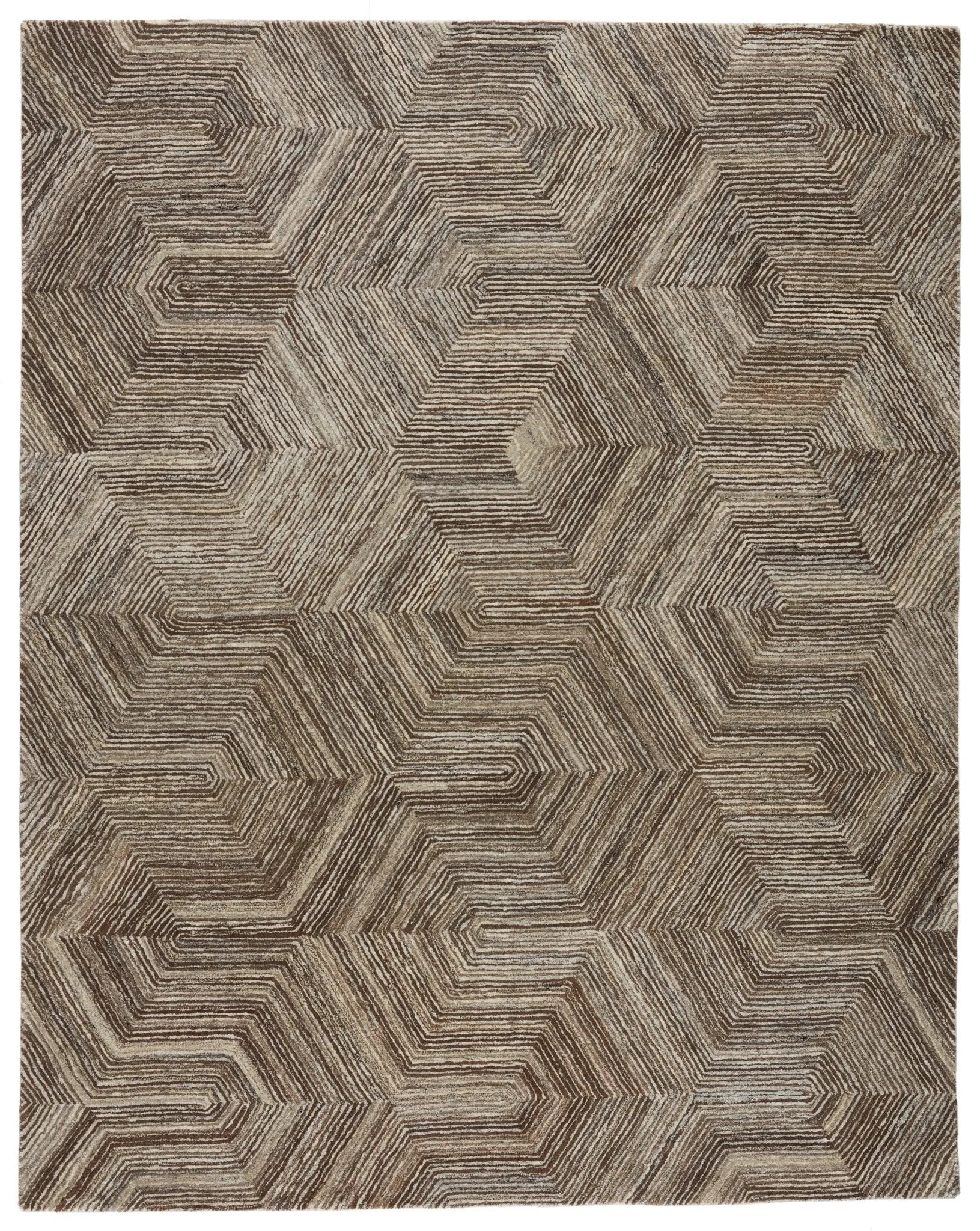 Pathways By Verde Home Pvh05 Rome Brown/Light Gray Rug - Baconco