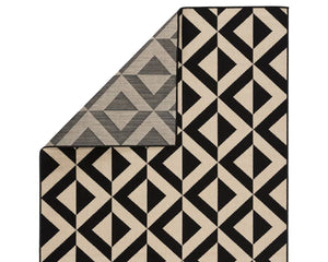 Patio PAO03 Marquise Black / Ivory Rug - Baconco