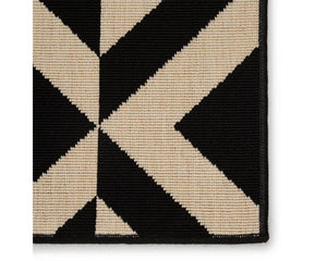 Patio PAO03 Marquise Black / Ivory Rug - Baconco