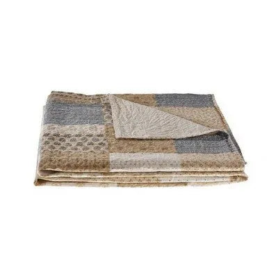 Peach Cream Kantha LR80154 Throw Blanket - Baconco