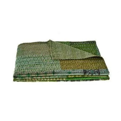 Peacock Kantha LR80156 Throw Blanket - Baconco