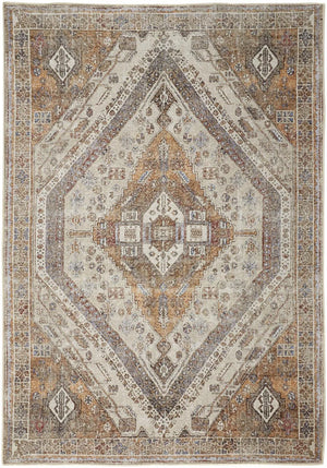 Percy 39Anf Rust/Blue Rug - Baconco