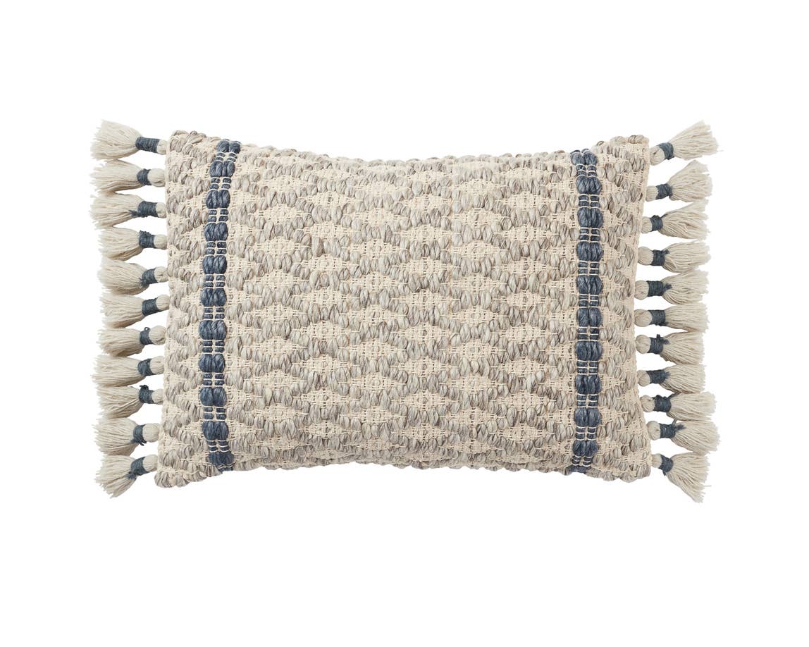 Perlah PER02 Light Grey/Navy Pillow - Baconco