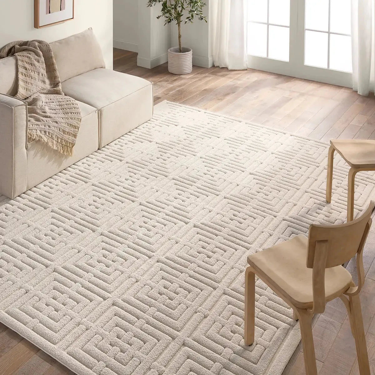 Petros PTR01 Cream Rug - Baconco