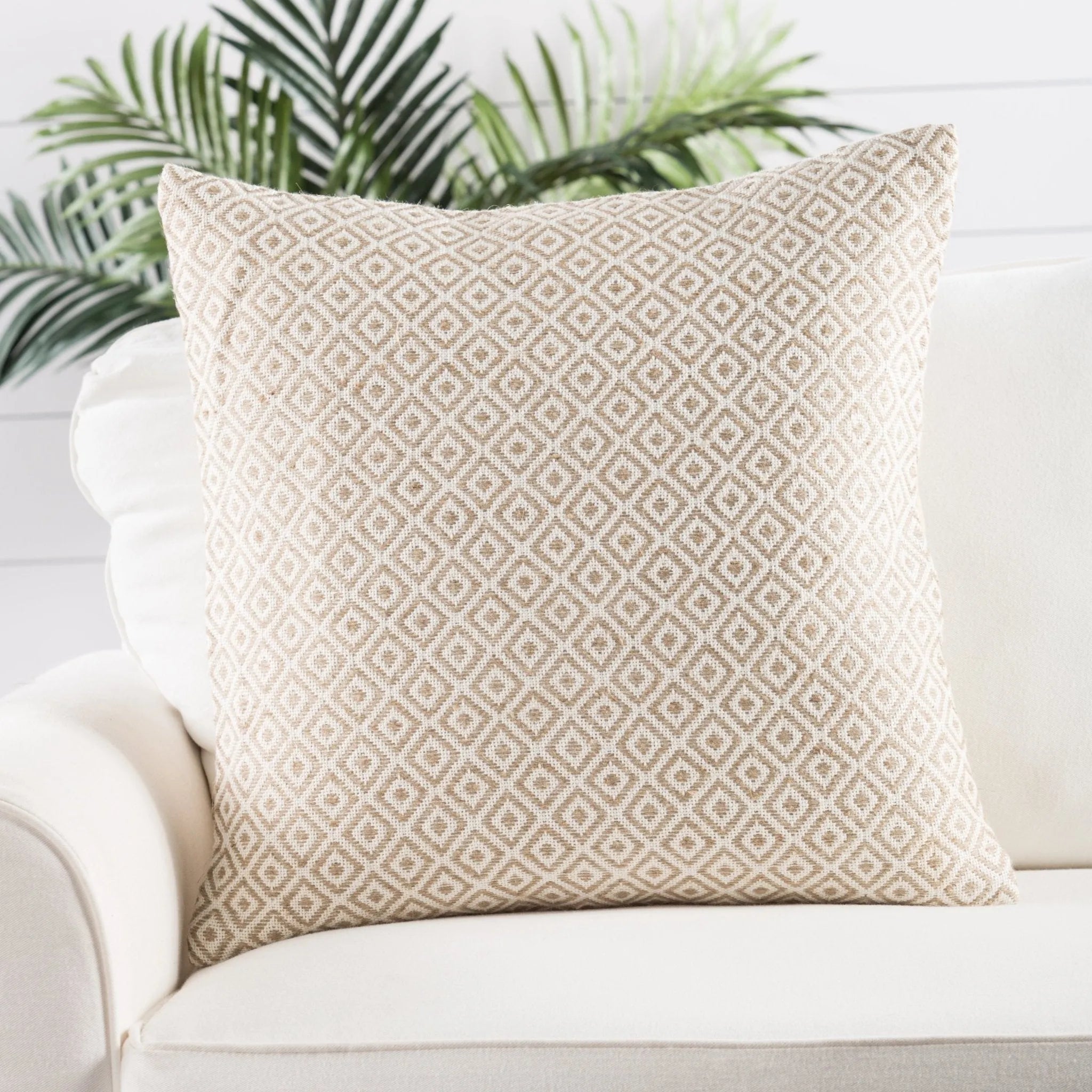 Peykan Pey06 Estes White/Beige Pillow - Baconco