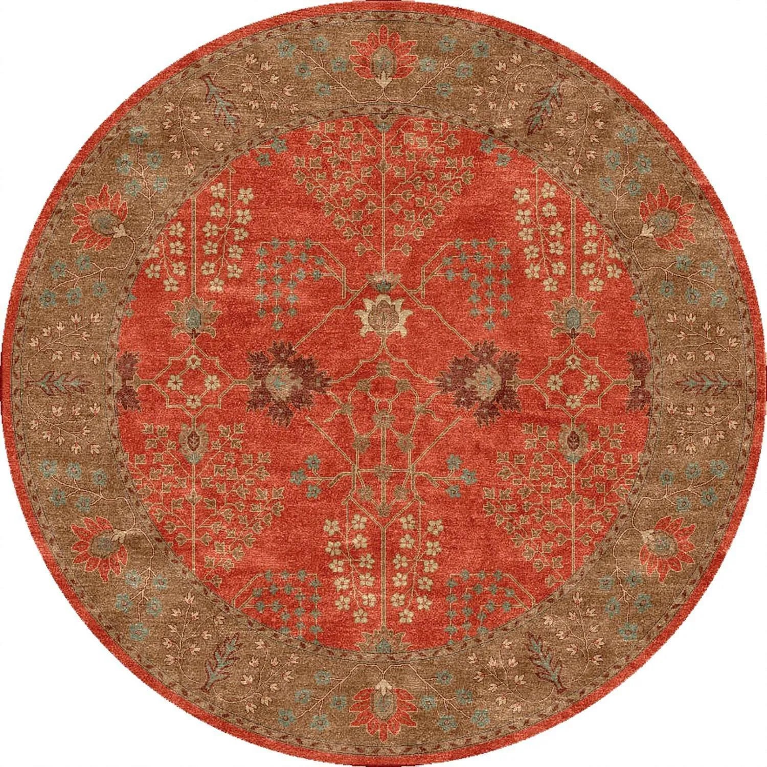 Poeme PM51 Chambery Orange Rust / Gold Brown Rug - Baconco