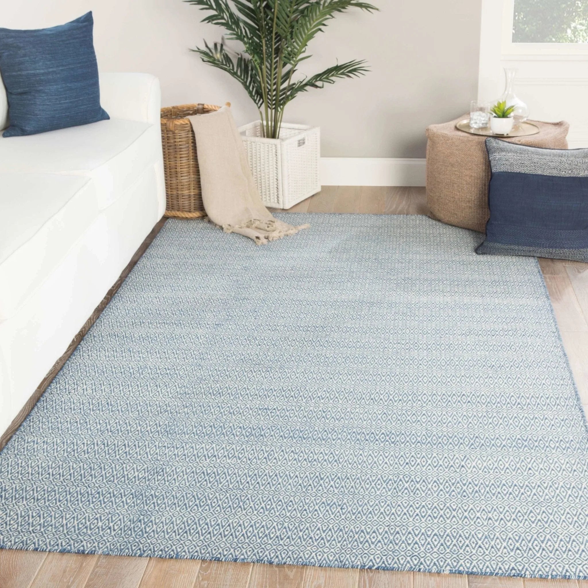 Poise POE02 Eulalia Dark Blue/Light Gray Rug - Baconco