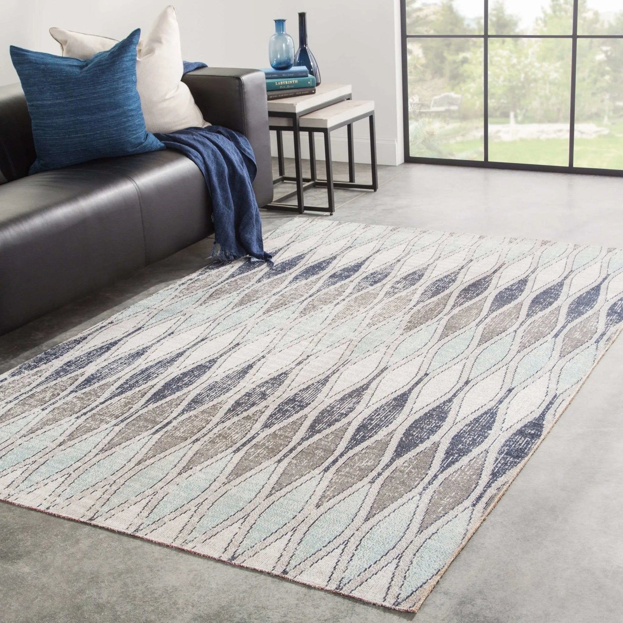 Polaris POL02 Norwich Flint Gray / Arctic Rug - Baconco