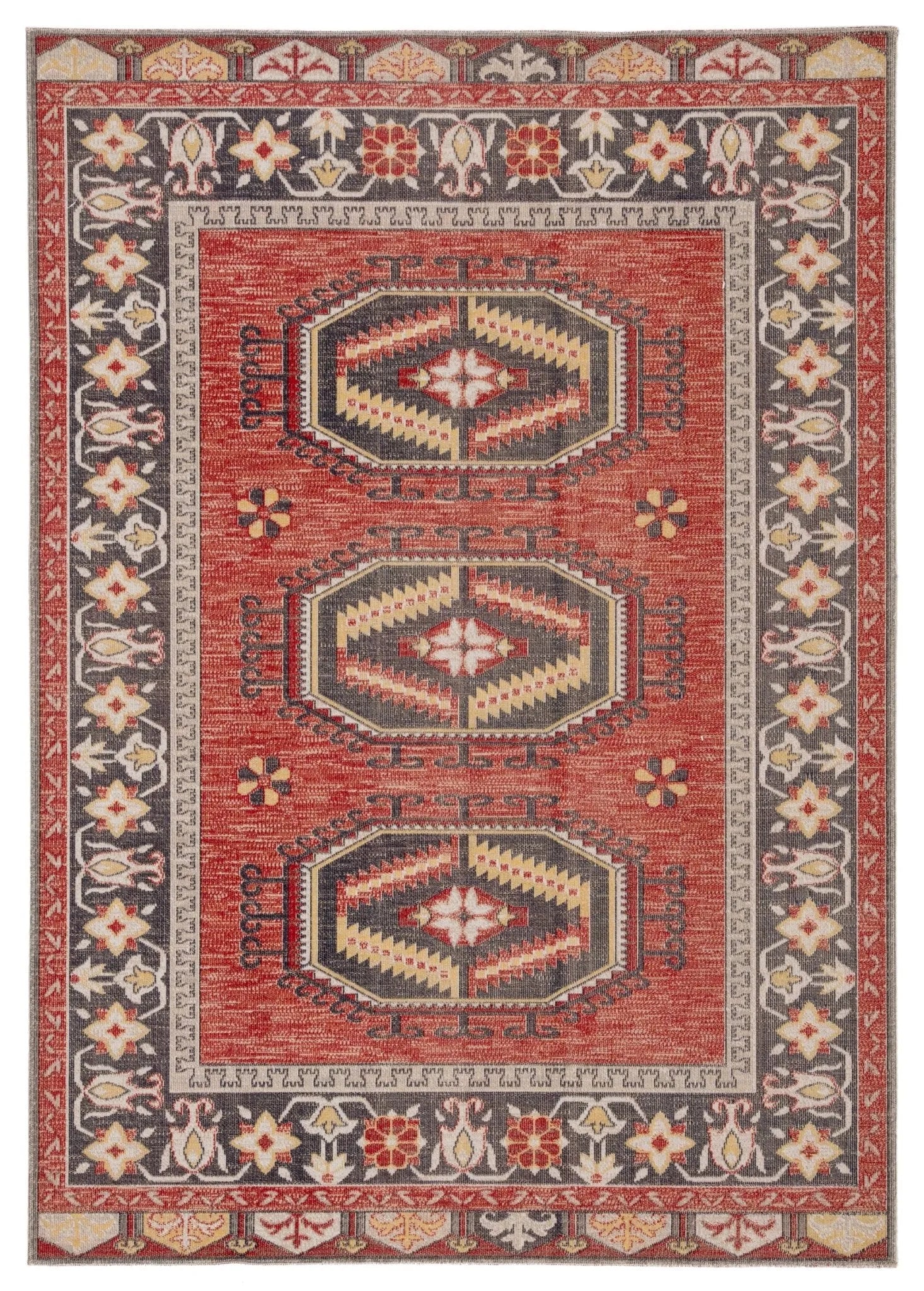 Polaris Pol12 Miner Red/Yellow Rug - Baconco