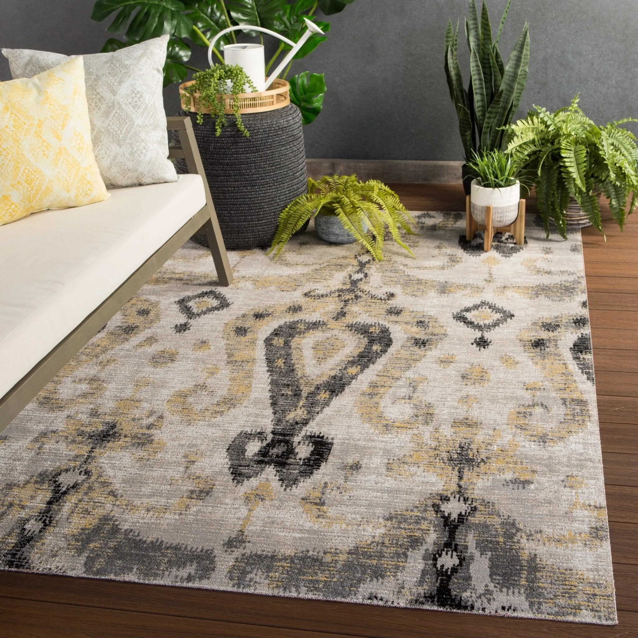 Polaris POL14 Zenith Gray/Yellow Rug - Baconco