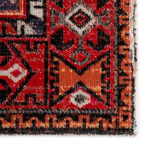 Polaris Pol19 Paloma Red/Black Rug - Baconco