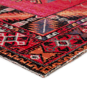 Polaris Pol19 Paloma Red/Black Rug - Baconco