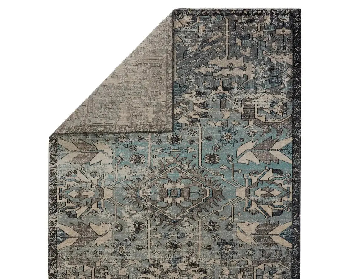 Polaris POL26 Light Blue/Grey Rug - Baconco