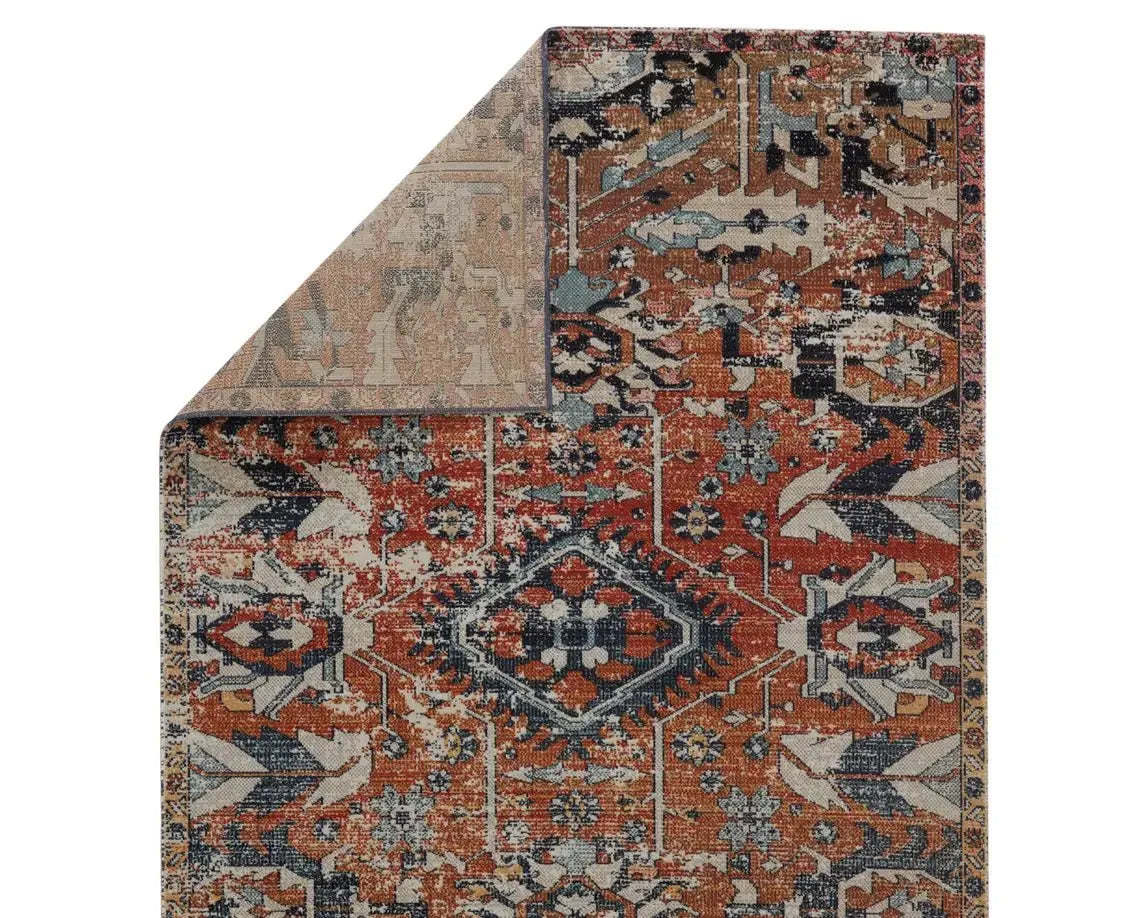 Polaris POL27 Orange/Blue Rug - Baconco