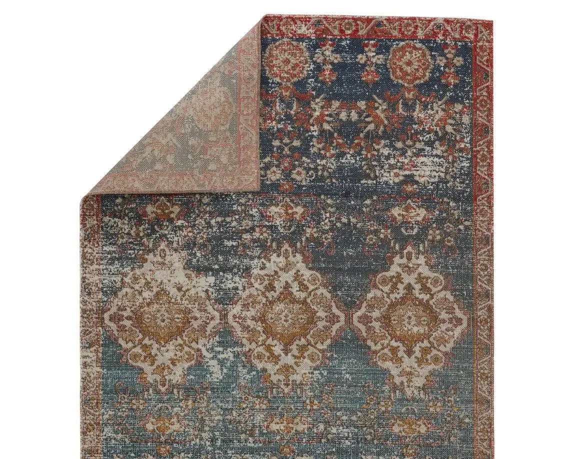 Polaris POL28 Red/Blue Rug - Baconco