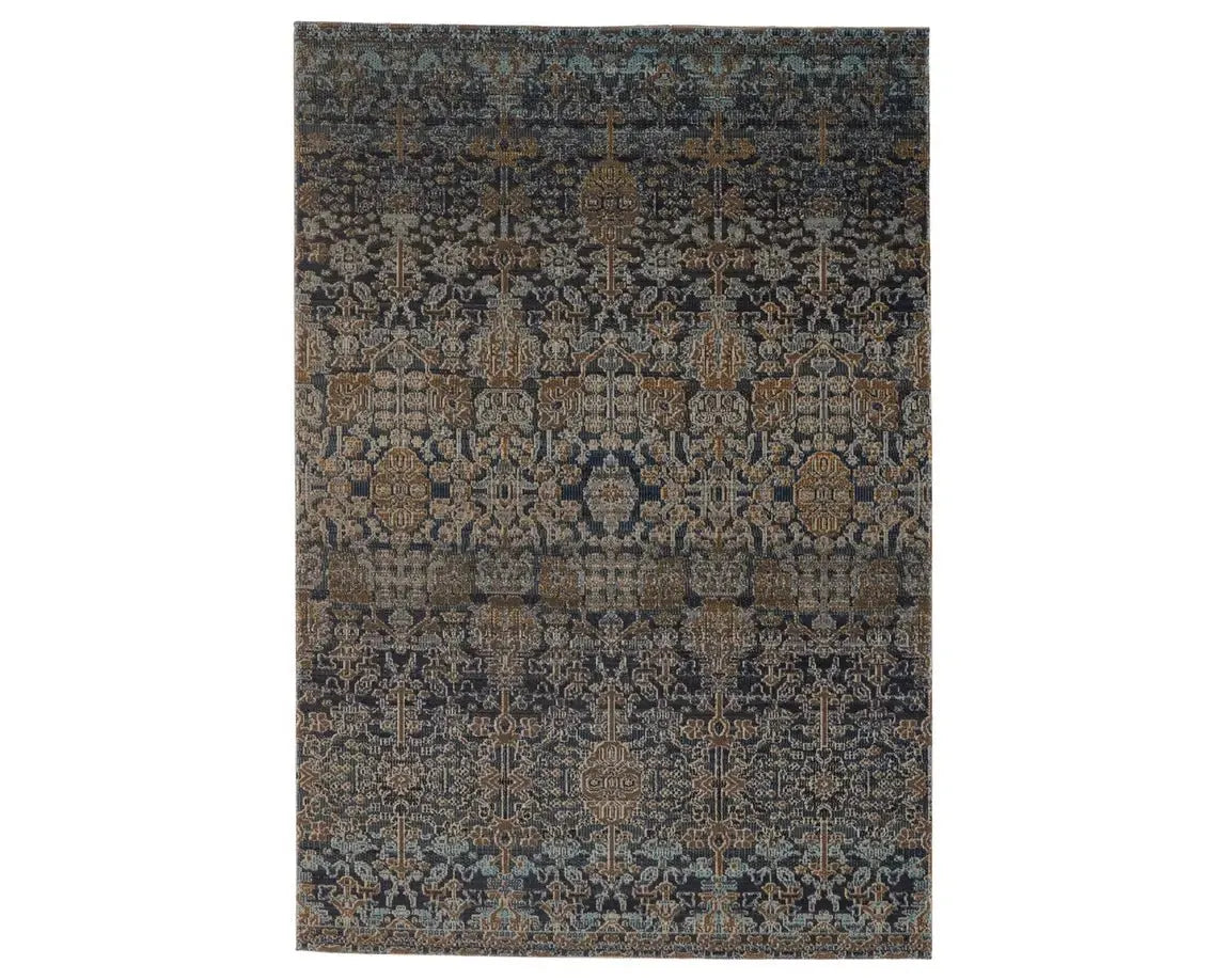 Polaris POL31 Blue/Yellow Rug - Baconco