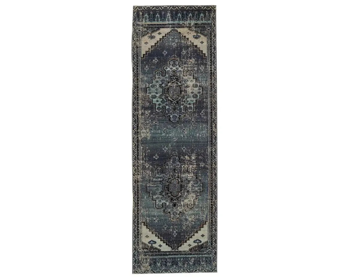 Polaris POL39 Grey/Blue Rug - Baconco