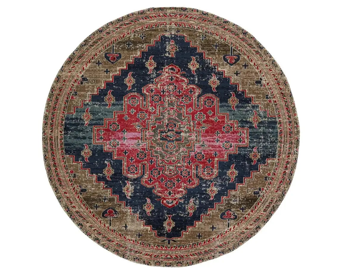 Polaris POL44 Bright Pink/Deep Blue Rug - Baconco