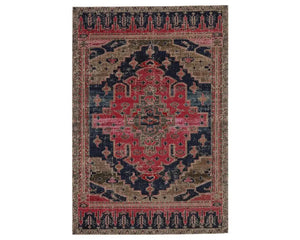 Polaris POL44 Bright Pink/Deep Blue Rug - Baconco