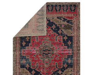 Polaris POL44 Bright Pink/Deep Blue Rug - Baconco