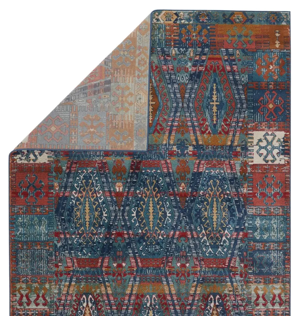 Prisma PSA04 Red/Blue Rug - Baconco