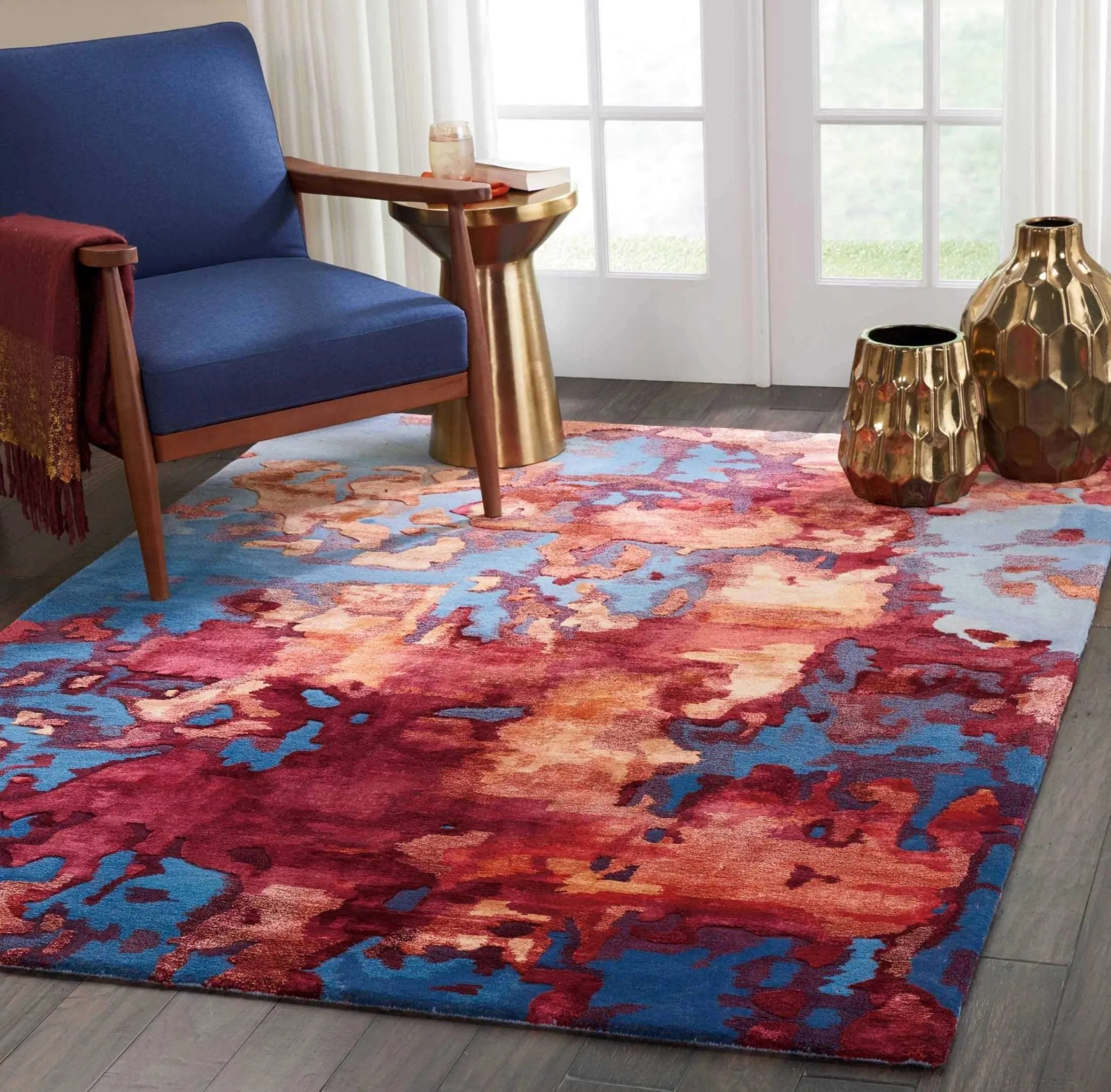 Prismatic PRS13 Blue Flame Rug - Baconco