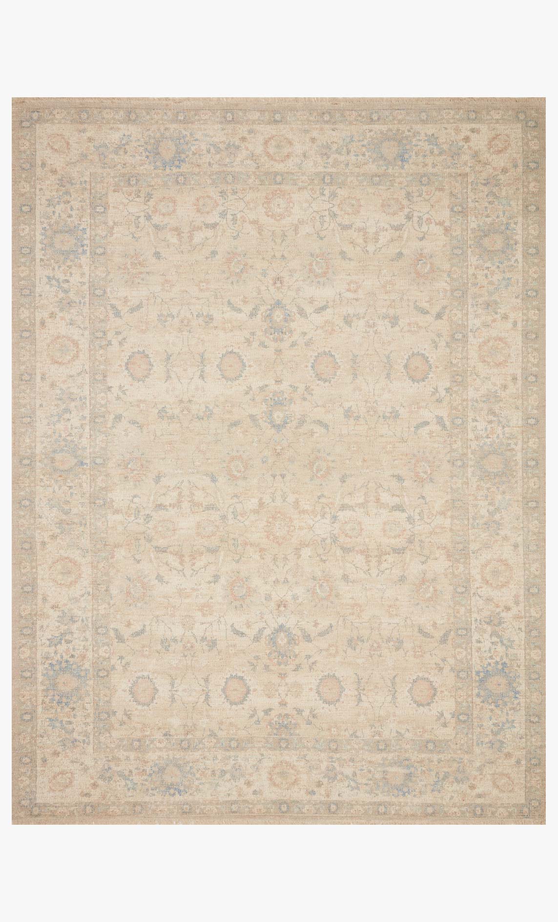 Priya Pry-05 Natural/Blue Rug - Baconco