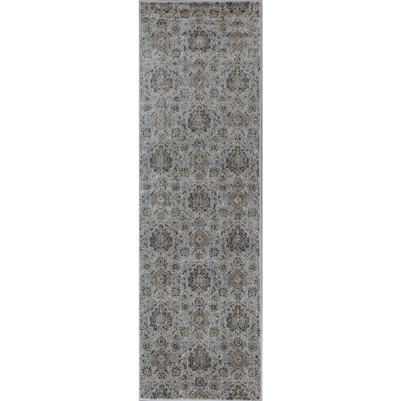 Provence 8605 Allover Kashan Silver Rug - Baconco