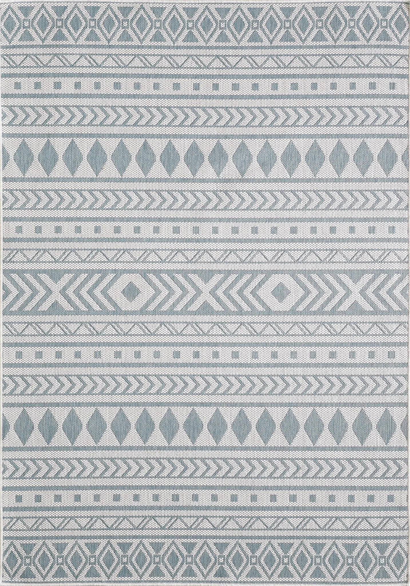 Provo 5777 Natura Ivory/Aqua Rugs - Baconco