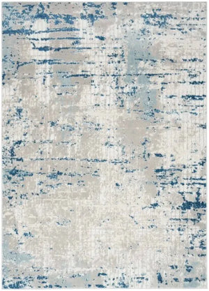 Quarry QUA01 Ivory/Blue Rug - Baconco