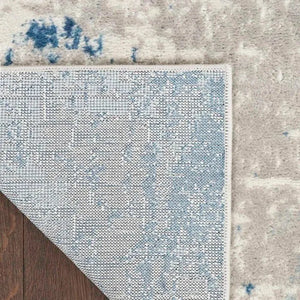 Quarry QUA01 Ivory/Blue Rug - Baconco