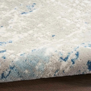 Quarry QUA01 Ivory/Blue Rug - Baconco