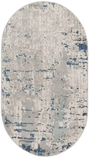 Quarry QUA01 Ivory/Blue Rug - Baconco