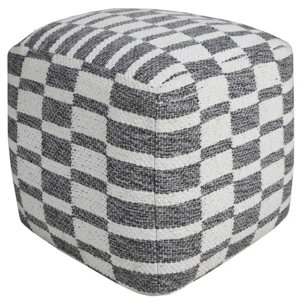 Quincy 34065GRY Grey Pouf - Baconco