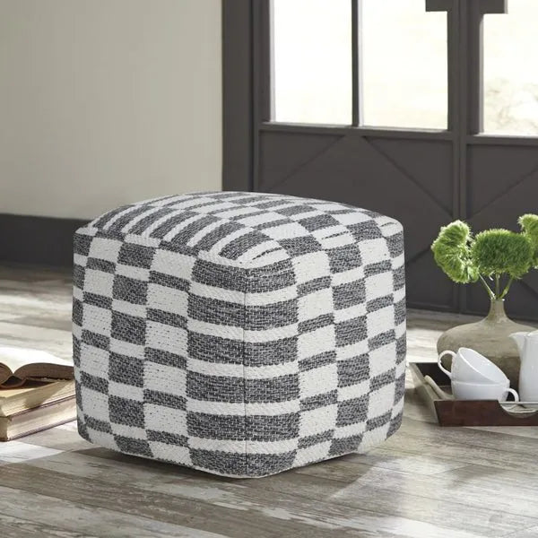 Quincy 34065GRY Grey Pouf - Baconco